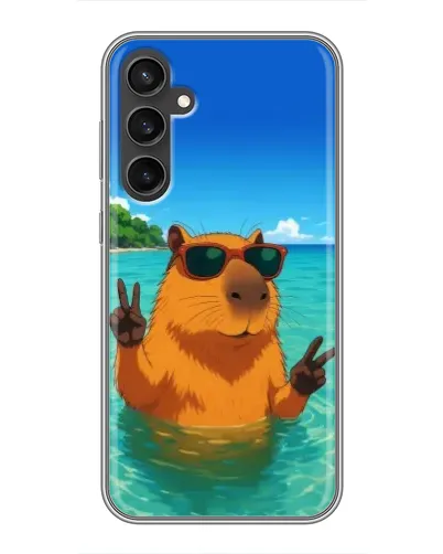 Чехол для Samsung Galaxy S23 FE с картинкой «Морская капибара»