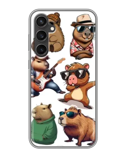 Чехол для Samsung Galaxy S23 FE с картинкой «Крутые капибары музыканты»