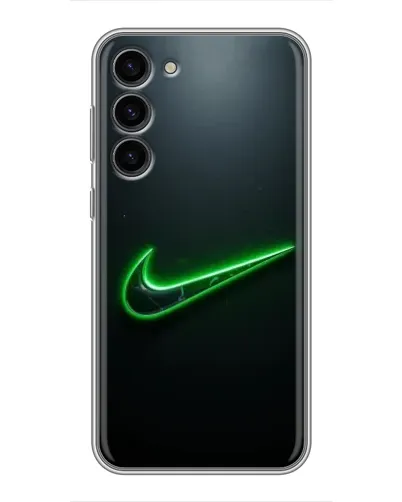 Чехол для Samsung Galaxy S23 Plus с картинкой «Неоновый контур Nike»