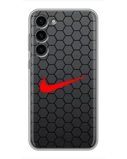 Чохол для Samsung Galaxy S23 Plus з картинкою «Nike — карбонова сітка» Чохол для Samsung Galaxy S23 Plus з картинкою «Nike — карбонова сітка»