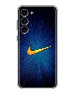 Чехол для Samsung Galaxy S23 Plus с картинкой «Синий пульс Nike»