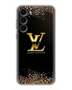 Чохол для Samsung Galaxy S23 Plus з картинкою «LV — золоті іскри»