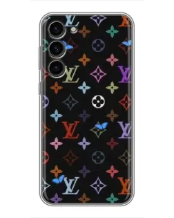 Чохол для Samsung Galaxy S23 Plus з картинкою «Кольорова монограма LV»