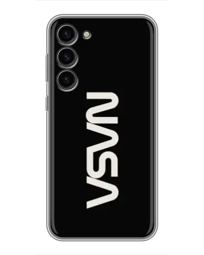 Чехол для Samsung Galaxy S23 Plus с картинкой «NASA — вертикальный логотип»
