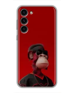 Чохол для Samsung Galaxy S23 Plus з картинкою «Bored Ape в червоному» Чохол для Samsung Galaxy S23 Plus з картинкою «Bored Ape в червоному»