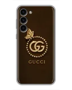 Чохол для Samsung Galaxy S23 Plus з картинкою «Gucci — золотий метелик»