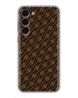 Чохол для Samsung Galaxy S23 Plus з картинкою «Gucci — золоті діагоналі»