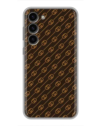 Чохол для Samsung Galaxy S23 Plus з картинкою «Gucci — золоті діагоналі» Чохол для Samsung Galaxy S23 Plus з картинкою «Gucci — золоті діагоналі»