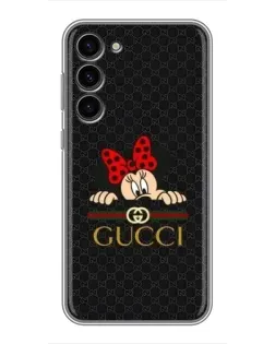 Чохол для Samsung Galaxy S23 Plus з картинкою «Мінні Маус Gucci — чорний»
