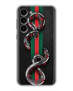 Чохол для Samsung Galaxy S23 Plus з картинкою «Gucci — змія на смузі»