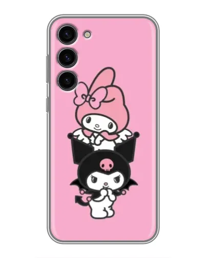 Чехол для Samsung Galaxy S23 Plus с картинкой «My Melody и Kuromi»