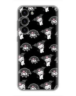 Чехол для Samsung Galaxy S23 Plus с картинкой «Черный паттерн Kuromi» Чехол для Samsung Galaxy S23 Plus с картинкой «Черный паттерн Kuromi»