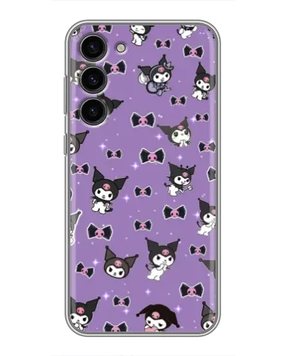 Чехол для Samsung Galaxy S23 Plus с картинкой «Kuromi — паттерн»