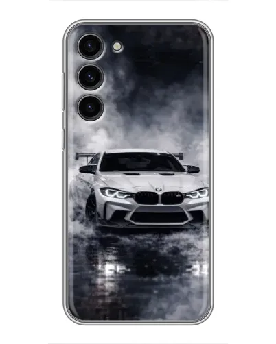 Чехол для Samsung Galaxy S23 Plus с картинкой «BMW сквозь туман» Чехол для Samsung Galaxy S23 Plus с картинкой «BMW сквозь туман»