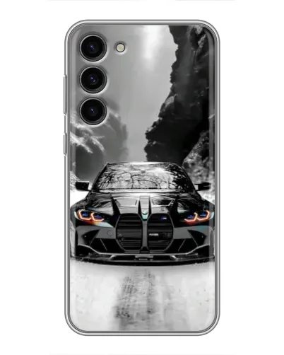Чехол для Samsung Galaxy S23 Plus с картинкой «BMW — акварельный дрифт» Чехол для Samsung Galaxy S23 Plus с картинкой «BMW — акварельный дрифт»