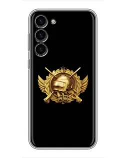 Чехол для Samsung Galaxy S23 Plus с картинкой «PUBG — оранжевый градиент» Чехол для Samsung Galaxy S23 Plus с картинкой «PUBG — оранжевый градиент»