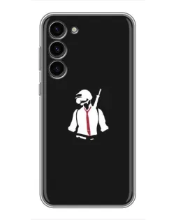 Чохол для Samsung Galaxy S23 Plus з картинкою «PUBG — силует воїна»