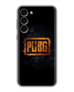 Чохол для Samsung Galaxy S23 Plus з картинкою «PUBG — золотий логотип»