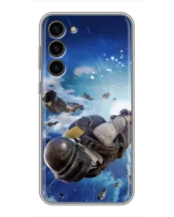 Чохол для Samsung Galaxy S23 Plus з картинкою «Десант PUBG — стрибок»