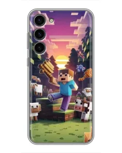 Чехол для Samsung Galaxy S23 Plus с картинкой «Стив на ферме» Чехол для Samsung Galaxy S23 Plus с картинкой «Стив на ферме»