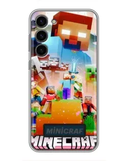 Чехол для Samsung Galaxy S23 Plus с картинкой «Minecraft герои игры» Чехол для Samsung Galaxy S23 Plus с картинкой «Minecraft герои игры»