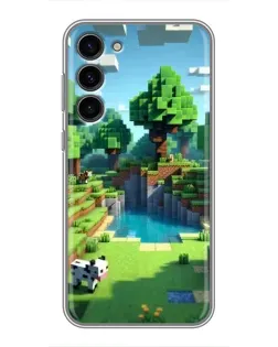 Чехол для Samsung Galaxy S23 Plus с картинкой «Minecraft летний день»