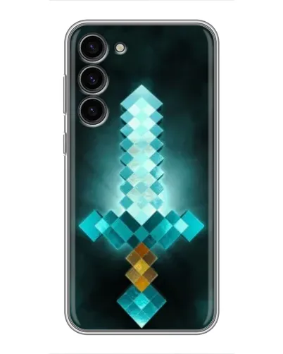 Чехол для Samsung Galaxy S23 Plus с картинкой «Алмазный меч неон» Чехол для Samsung Galaxy S23 Plus с картинкой «Алмазный меч неон»
