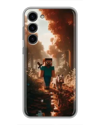 Чехол для Samsung Galaxy S23 Plus с картинкой «Стив в лесу» Чехол для Samsung Galaxy S23 Plus с картинкой «Стив в лесу»