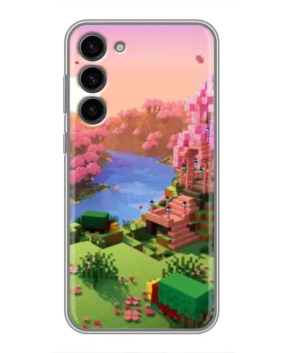 Чехол для Samsung Galaxy S23 Plus с картинкой «Розовое дерево Minecraft» Чехол для Samsung Galaxy S23 Plus с картинкой «Розовое дерево Minecraft»