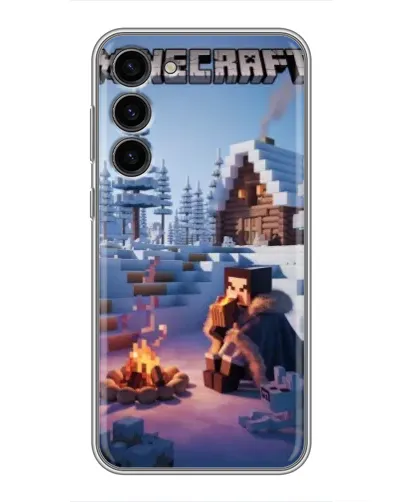 Чехол для Samsung Galaxy S23 Plus с картинкой «Зимний Minecraft» Чехол для Samsung Galaxy S23 Plus с картинкой «Зимний Minecraft»