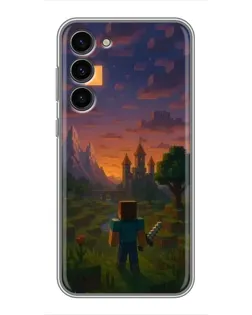Чехол для Samsung Galaxy S23 Plus с картинкой «Стив у башни»