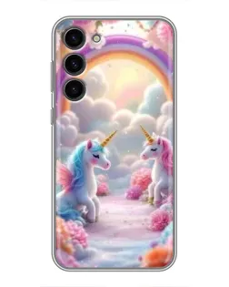 Чехол для Samsung Galaxy S23 Plus с картинкой «Радуга и единороги» Чехол для Samsung Galaxy S23 Plus с картинкой «Радуга и единороги»