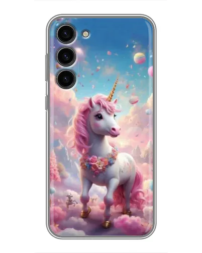 Чехол для Samsung Galaxy S23 Plus с картинкой «Единорог среди облаков» Чехол для Samsung Galaxy S23 Plus с картинкой «Единорог среди облаков»