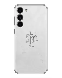 Чохол для Samsung Galaxy S23 Plus з картинкою «Івана 3:16 Хрест»