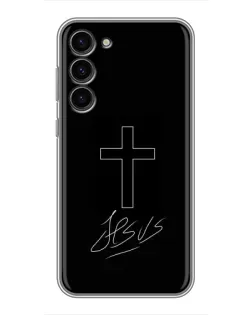 Чехол для Samsung Galaxy S23 Plus с картинкой «Графический крест Jesus»