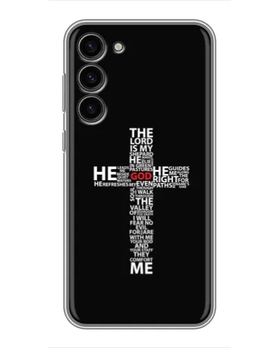Чехол для Samsung Galaxy S23 Plus с картинкой «Текстовый крест» Чехол для Samsung Galaxy S23 Plus с картинкой «Текстовый крест»