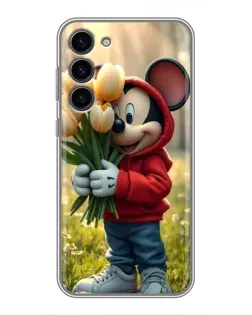 Чехол для Samsung Galaxy S23 Plus с картинкой «Микки с тюльпанами» Чехол для Samsung Galaxy S23 Plus с картинкой «Микки с тюльпанами»