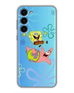 Чехол для Samsung Galaxy S23 Plus с картинкой «Спанч Боб и Патрик»