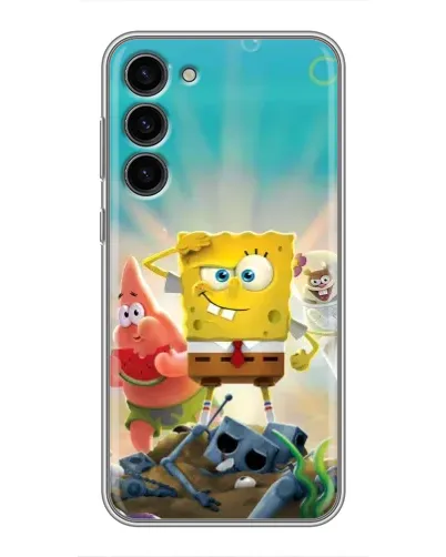 Чехол для Samsung Galaxy S23 Plus с картинкой «Спанч Боб победитель»
