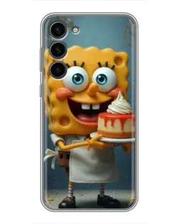 Чехол для Samsung Galaxy S23 Plus с картинкой «Повар Спанч Боб»