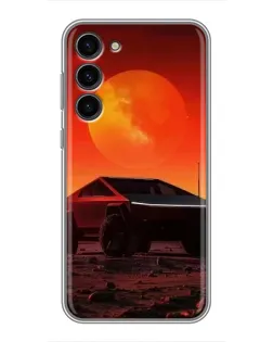 Чохол для Samsung Galaxy S23 Plus з картинкою «Cybertruck на Марсі»