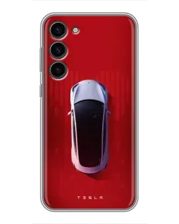 Чохол для Samsung Galaxy S23 Plus з картинкою «Tesla Top View»