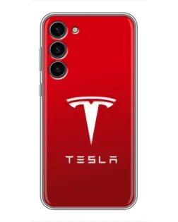 Чохол для Samsung Galaxy S23 Plus з картинкою «Tesla Red Classic»