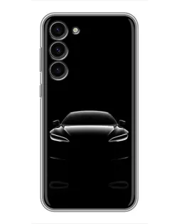 Чохол для Samsung Galaxy S23 Plus з картинкою «Силует Tesla Night»