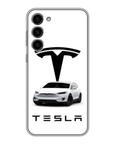 Чехол для Samsung Galaxy S23 Plus с картинкой «Tesla White Style» Чехол для Samsung Galaxy S23 Plus с картинкой «Tesla White Style»
