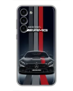 Чехол для Samsung Galaxy S23 Plus с картинкой «Mercedes — белый карбон»