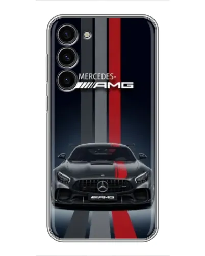 Чехол для Samsung Galaxy S23 Plus с картинкой «Mercedes — белый карбон»