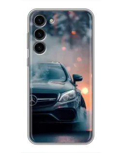 Чехол для Samsung Galaxy S23 Plus с картинкой «Mercedes — ночной город»
