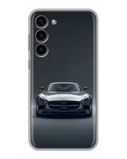Чехол для Samsung Galaxy S23 Plus с картинкой «Mercedes на черном»