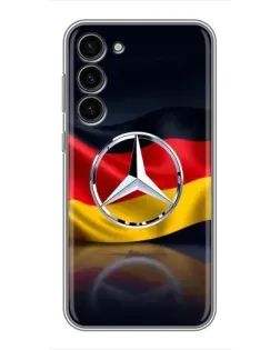 Чехол для Samsung Galaxy S23 Plus с картинкой «Mercedes — флаг Германии»